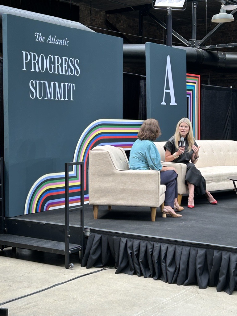 So excited to be at the #AtlanticProgress Summit today! I had the privilege of sharing the stage this morning with The Atlantic’s Alice McKown, where we discussed the thread between climate and DEI! @alicebird @TheAtlantic