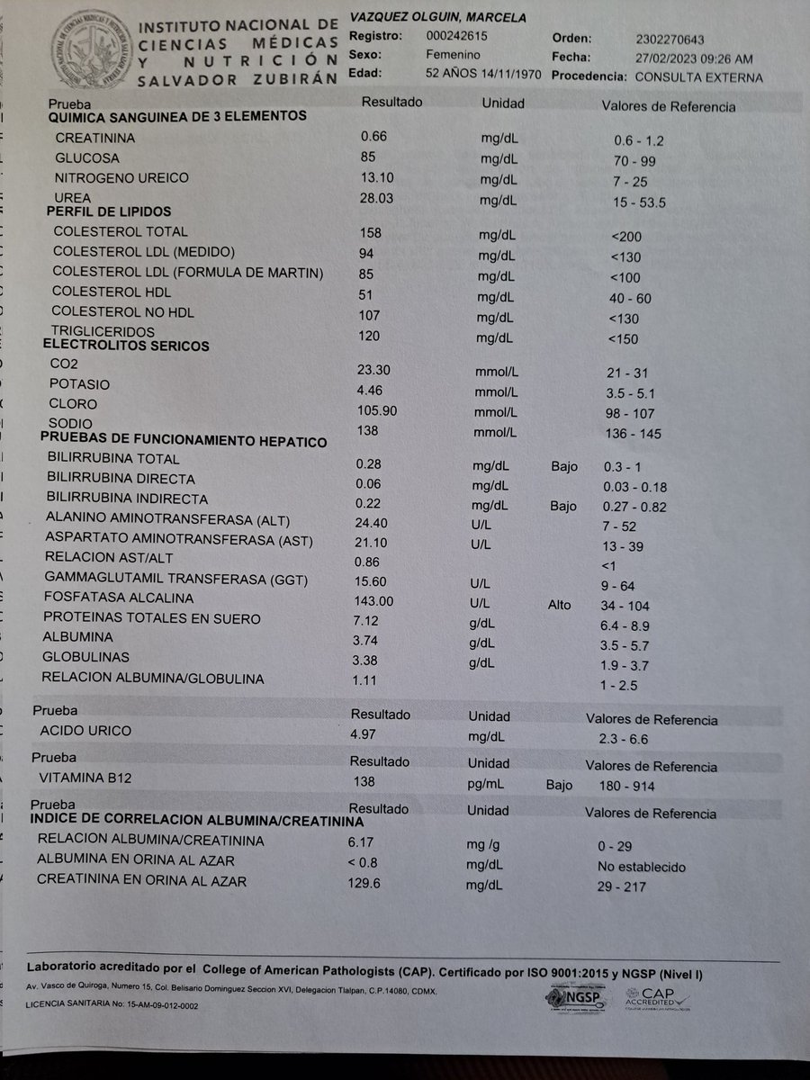 lapichu35's tweet photo. @marthadebayle yo estoy pasando por un problema de anemia por falta de hierro, estos son mis ultimos resultados de laboratorio https://t.co/LxQf9jbWiN