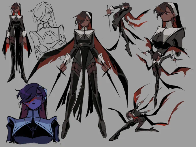 #oc to go with my vampire oc. you'll never guess what shes hunting : ^|