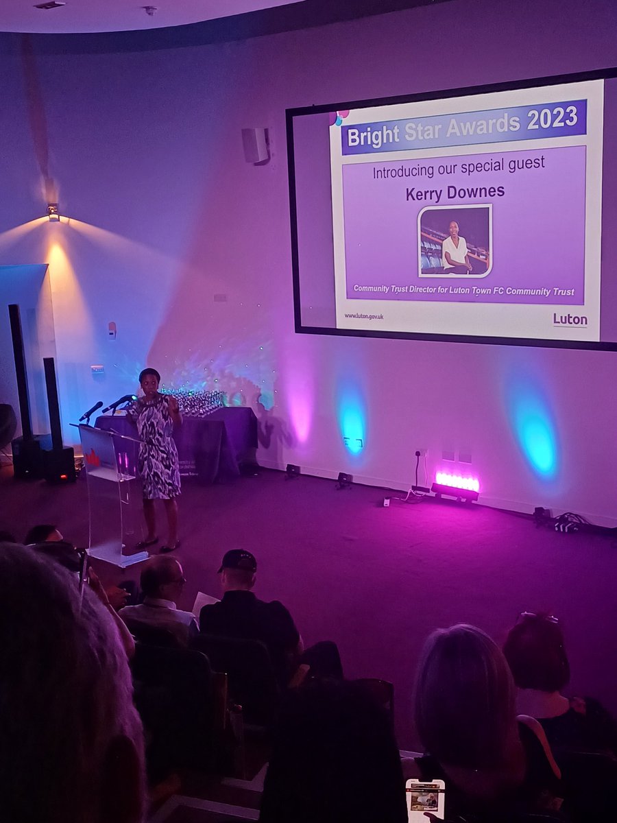 Onto one of our guest speakers Kerry from @LTFC_Community inspiring us to aspire with her journey 👍🏽😎👍🏽