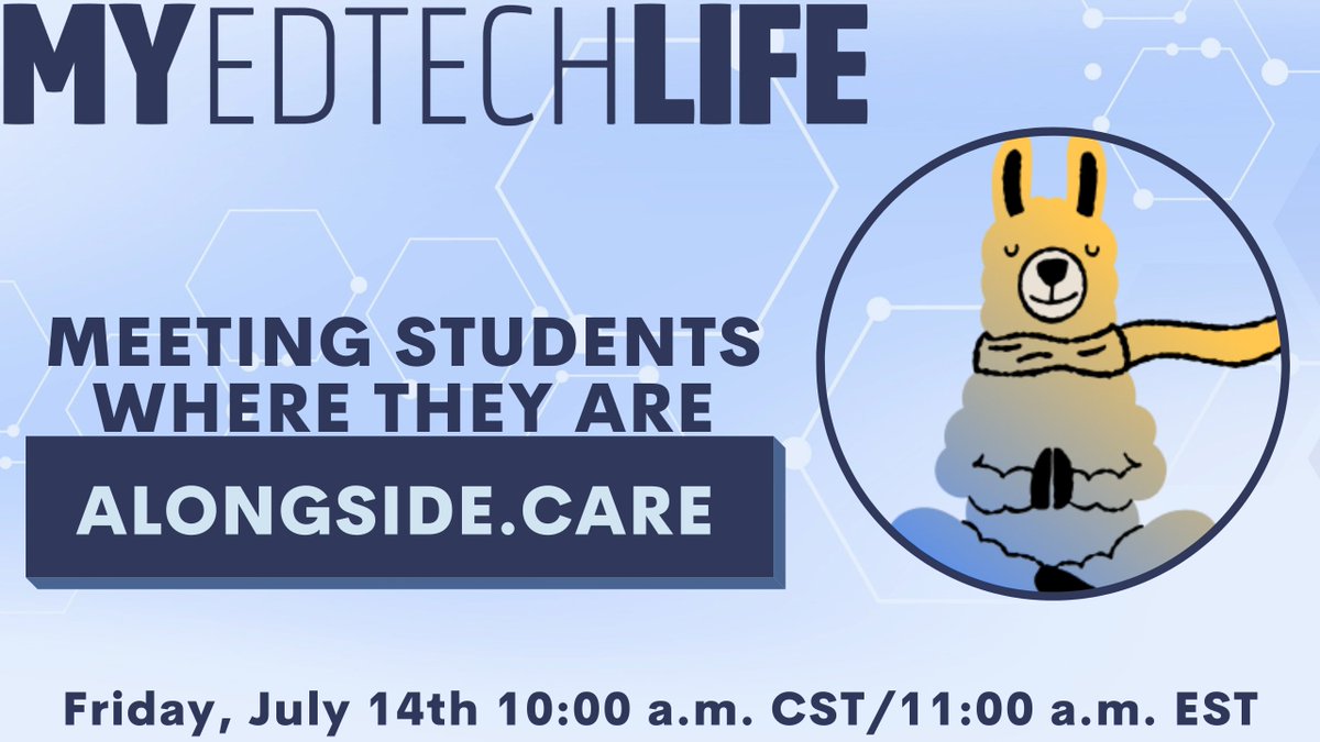 MyEdTechLife's tweet image. Please tune in Friday morning as we explore how @alongside_care's new tier 1 support model uses tech to offer 24/7 personalized help for students while ensuring timely interventions. 

Learn how they leverage AI to provide robust frontline assistance!

#myedtechlife #alongside