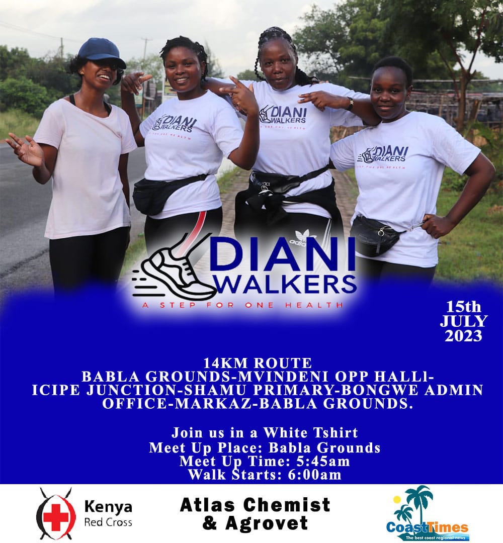 DianiWalkers's tweet photo. If you have never been on the route, join us and enjoy the great scenery Diani has to offer. As usual, it's a White T shirt and comfortable shoes.Follow us for more updates follow us.
#AStep4OneHealth https://t.co/tj3DVsMvUA
