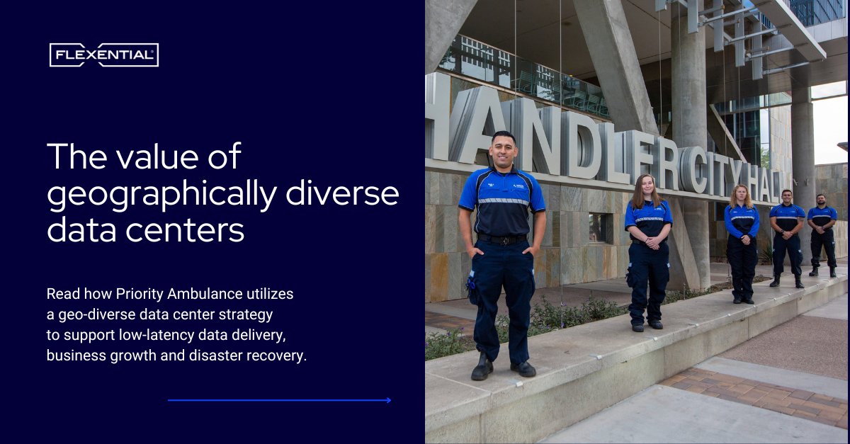 Experience the power of geo-diversity in data centers. Learn how Priority Ambulance leveraged Flexential data centers for speed and scalability: flx.tl/XXHw50P6yrX

#DataCenters #ITStrategy