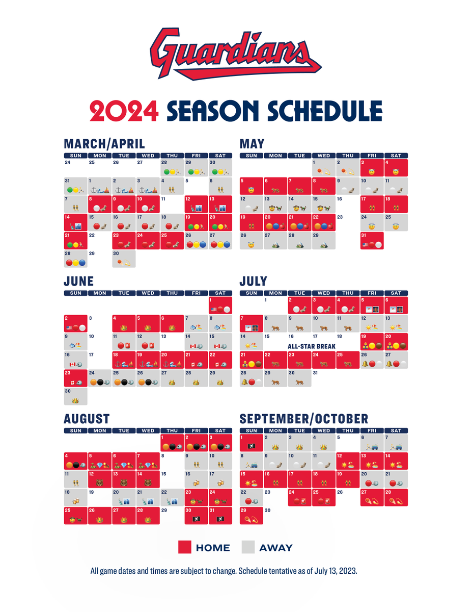 The 2024 schedule is here! If you can list every team we play by figuring out the emojis in the comments, you will be crowned 'The Best Ever.' 

#ForTheLand