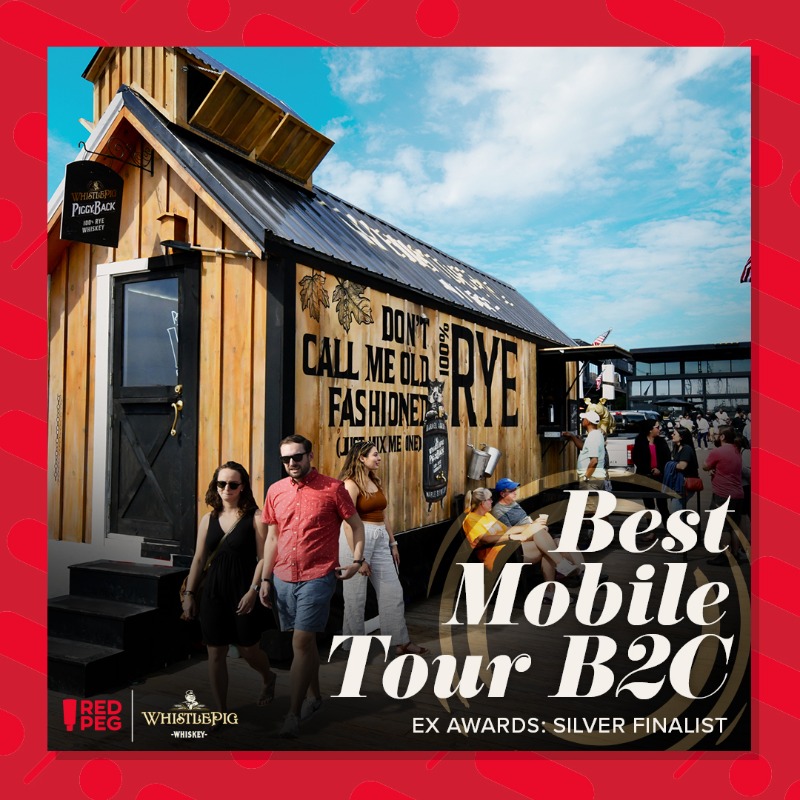 RedPegMarketing's tweet photo. The world’s most-awarded, independent rye brand + an award-winning independent shop = more awards. 

Proud to celebrate that our PiggyBack Whiskey Tour with @WhistlePigRye has been recognized as a Silver Finalist at the @EventMarketer 2023 EX Awards.

#MarketingAwards
