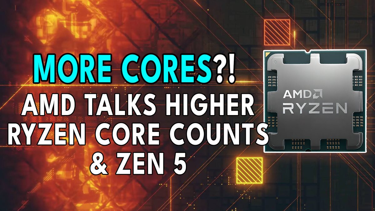 RedGamingTech's tweet photo. MORE CORES?! #AMD Discusses Higher #Ryzen Core Counts & Zen 5 #Zen5 #PCGaming #AMDZen
https://t.co/n7xLtVFg9X https://t.co/yOkJYKVPqd