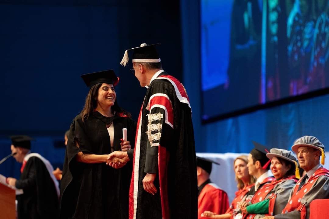 larayoub's tweet photo. A graduation like no other @UCLan . We started this course under post pandemic conditions &amp; today we graduate “in person” w/ a PG degree in Journalism, Innovation &amp; Leadership.

Grateful for @francoisnel @JILeaders, mentor @lisataljard &amp; global family of journalists &amp; leader. https://t.co/9KYFSEbYc1