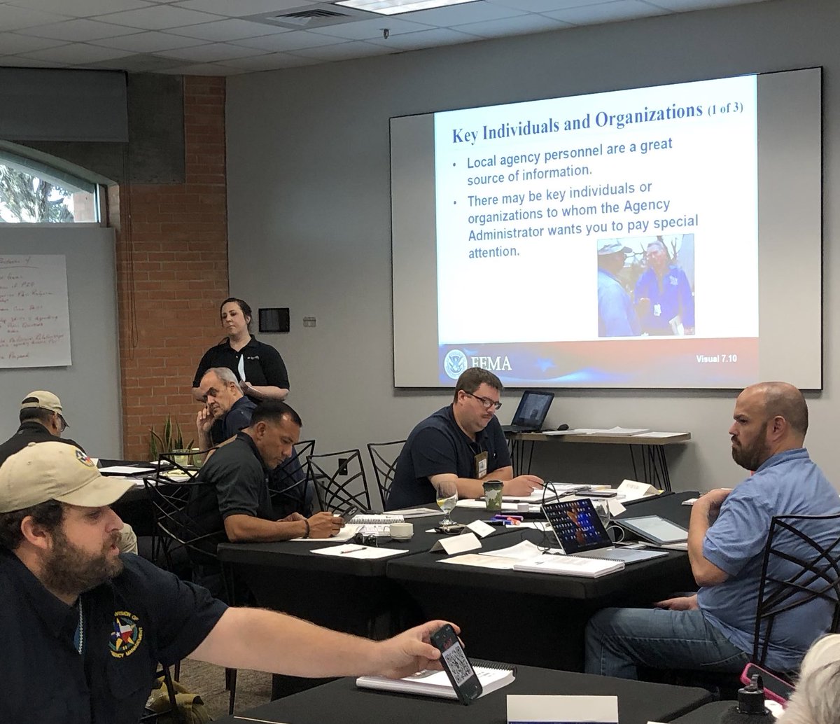 mcfrsPIO's tweet photo. @ThePortofCC @FEMA_EMI @TXForestService @AllHazardsTFS @NWSCorpus @FEMARegion6 @cityofcc @CorpusChristiFD @TDEM Corpus Christi, TX #PIO training @FEMA_EMI #NIMS #ICS All-Hazards Public Information Officer Course @ThePortofCC Day 4 (of 5) @cityofcc facilitated by @mcfrsPIO Pete Piringer & Erin O’Connor @AllHazardsTFS #BillTerry https://t.co/tjSTOgCa4C