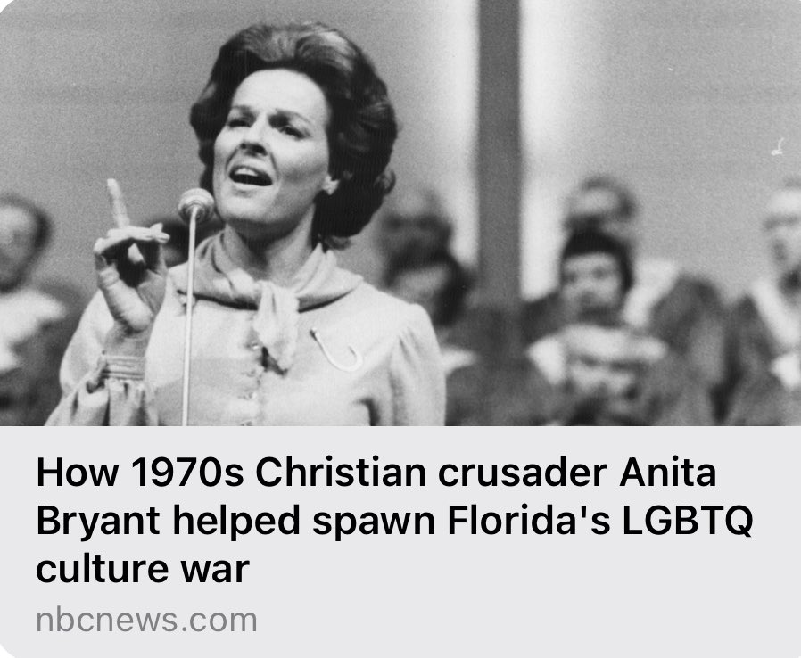 “When you come after our kids, we fight back…there’s nothing we won’t do to protect our children. They’re not yours,” -Casey DeSantis, 2023

“Save our children! Homosexuals don't reproduce! They recruit! And they are out after my children and your children." -Anita Bryant, 1977