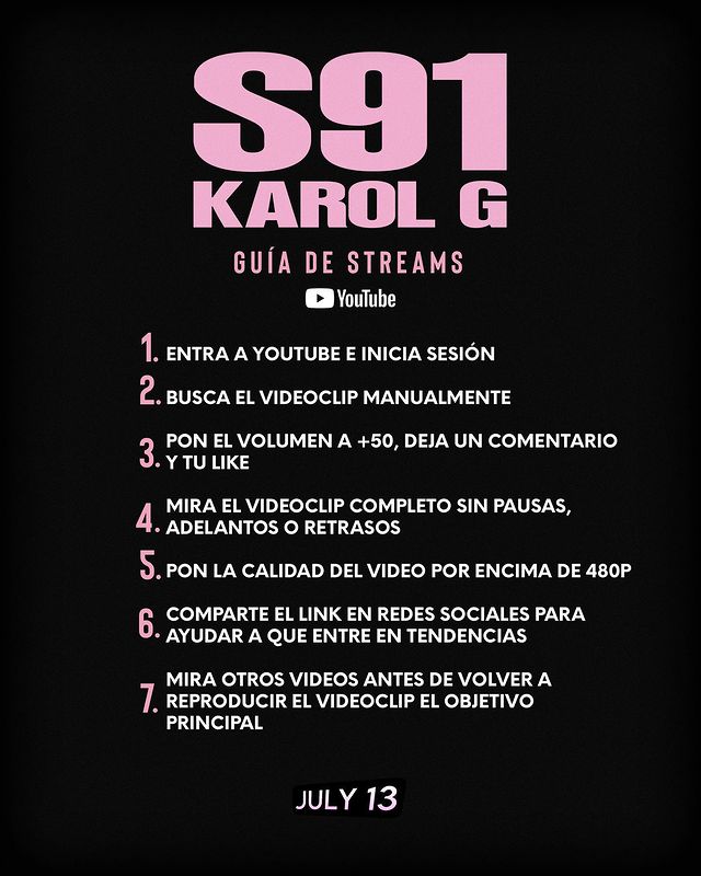 Guia para reproducir correctamente S91 en Spotify  Y Youtube

Dale like, retwittear para que llegue a más personas!💗 #KarolG
