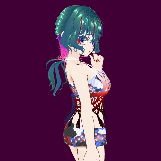 ナツダ~~~ミズギダー #VRoid #VRoidファッション #なると屋コーデ