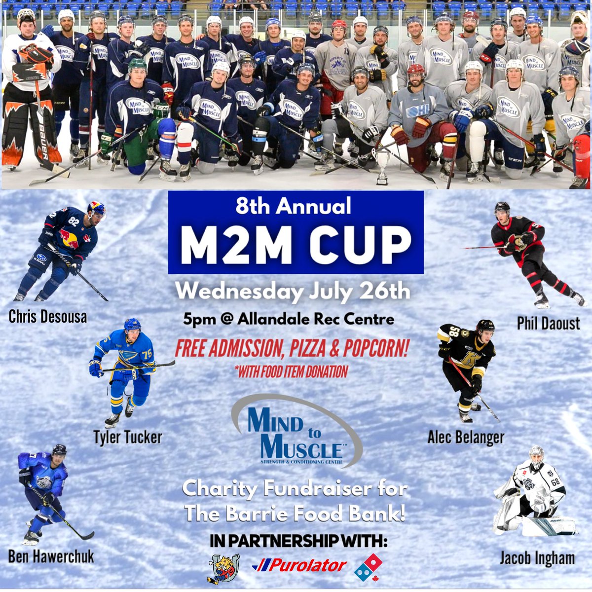Rick Schaly (@rickschaly) on Twitter photo M2M Cup is hosting a FOOD DRIVE for The Barrie Food Bank.
Purolator and their local Tackle Hunger Team will be collecting non-perishable food donations and accepting monetary gifts at the venue. <a href="/cityofbarrie/">The City of Barrie</a> <a href="/CTVBarrieNews/">CTV News Barrie</a> <a href="/Rock95Barrie/">Rock 95</a> <a href="/B101FMBARRIE/">B101FM</a> M2M Cup is hosting a FOOD DRIVE for The Barrie Food Bank.
Purolator and their local Tackle Hunger Team will be collecting non-perishable food donations and accepting monetary gifts at the venue. <a href="/cityofbarrie/">The City of Barrie</a> <a href="/CTVBarrieNews/">CTV News Barrie</a> <a href="/Rock95Barrie/">Rock 95</a> <a href="/B101FMBARRIE/">B101FM</a>