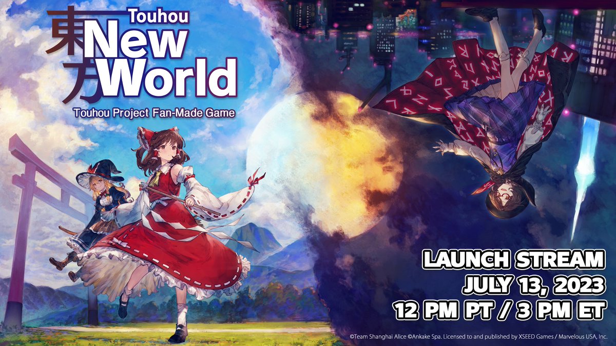 Take a trip with us to Gensokyo as we celebrate the launch of #Touhou: New World on today's livestream! Tune in for some bullet-hell fun and giveaways as we go live at 12pm PT/3pm ET on Twitch and Steam!

🪄 Twitch: bit.ly/2ONJRN9
🪄 Steam: bit.ly/3NR7vaD