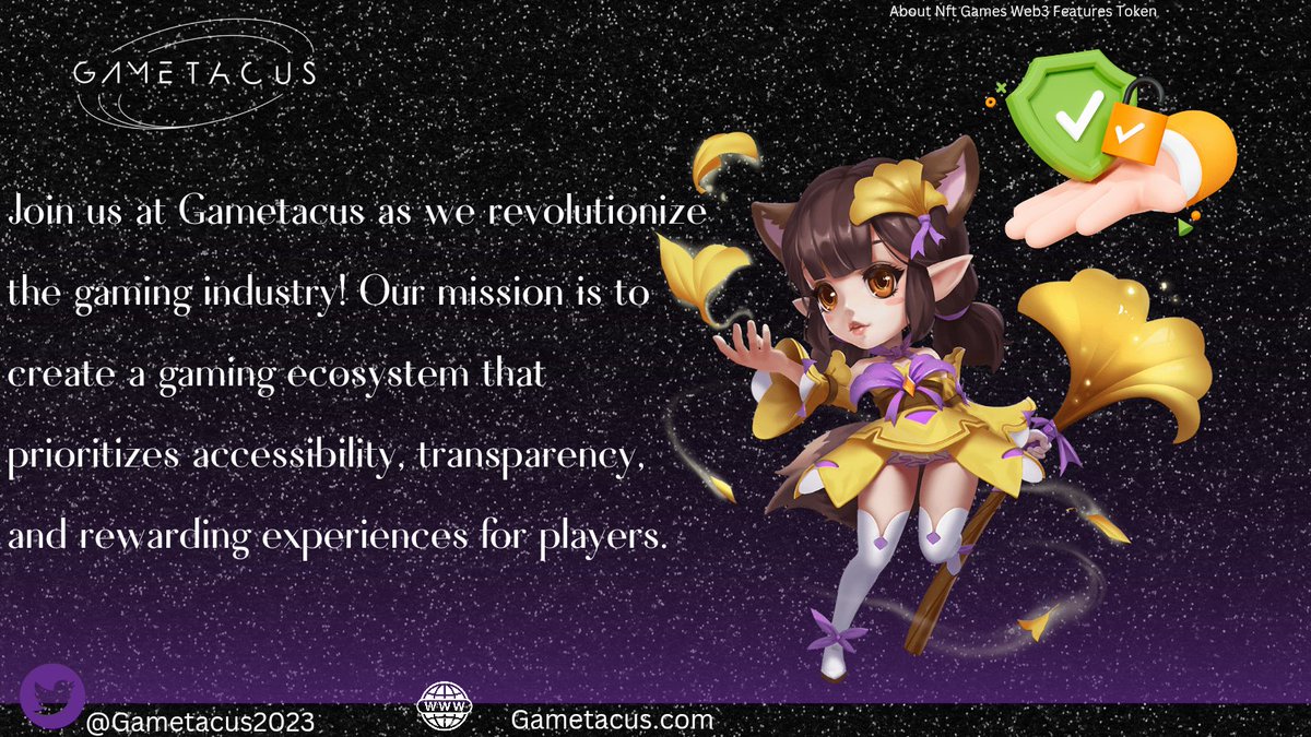 ElegantSnowWhit's tweet photo. Join us at @Gametacus2023 as we revolutionize the gaming industry! Our mission is to create a gaming ecosystem that prioritizes accessibility, transparency, and rewarding experiences for players. #Gametacus #oriele #GamingEcosystem #RewardingExperiences https://t.co/wrbgiUX0H8