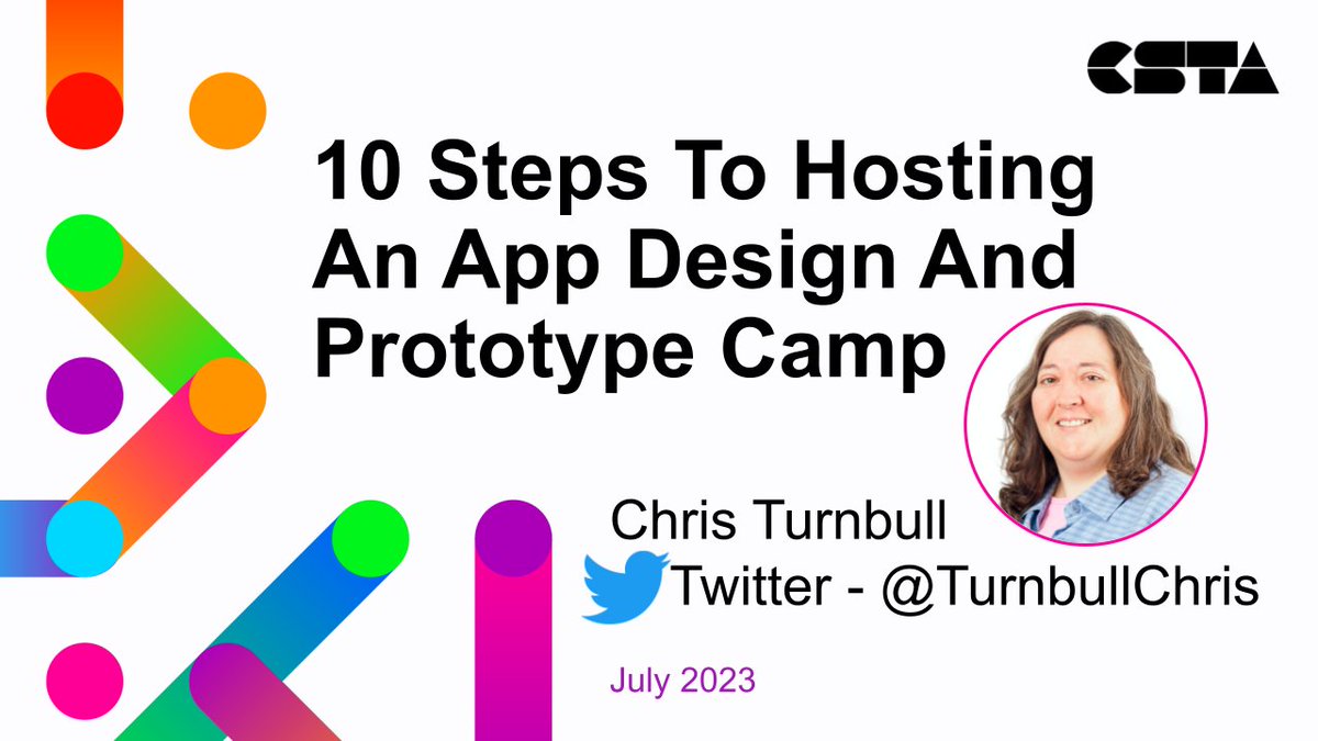 Grateful for the opportunity to present on 10 Steps To Hosting An App Design & Prototype Camp today as part of #CSTA2023 @CSTeachersOrg
#ADE2023 #EveryoneCanCode #AppleEduCommunity #AppleEDUchat