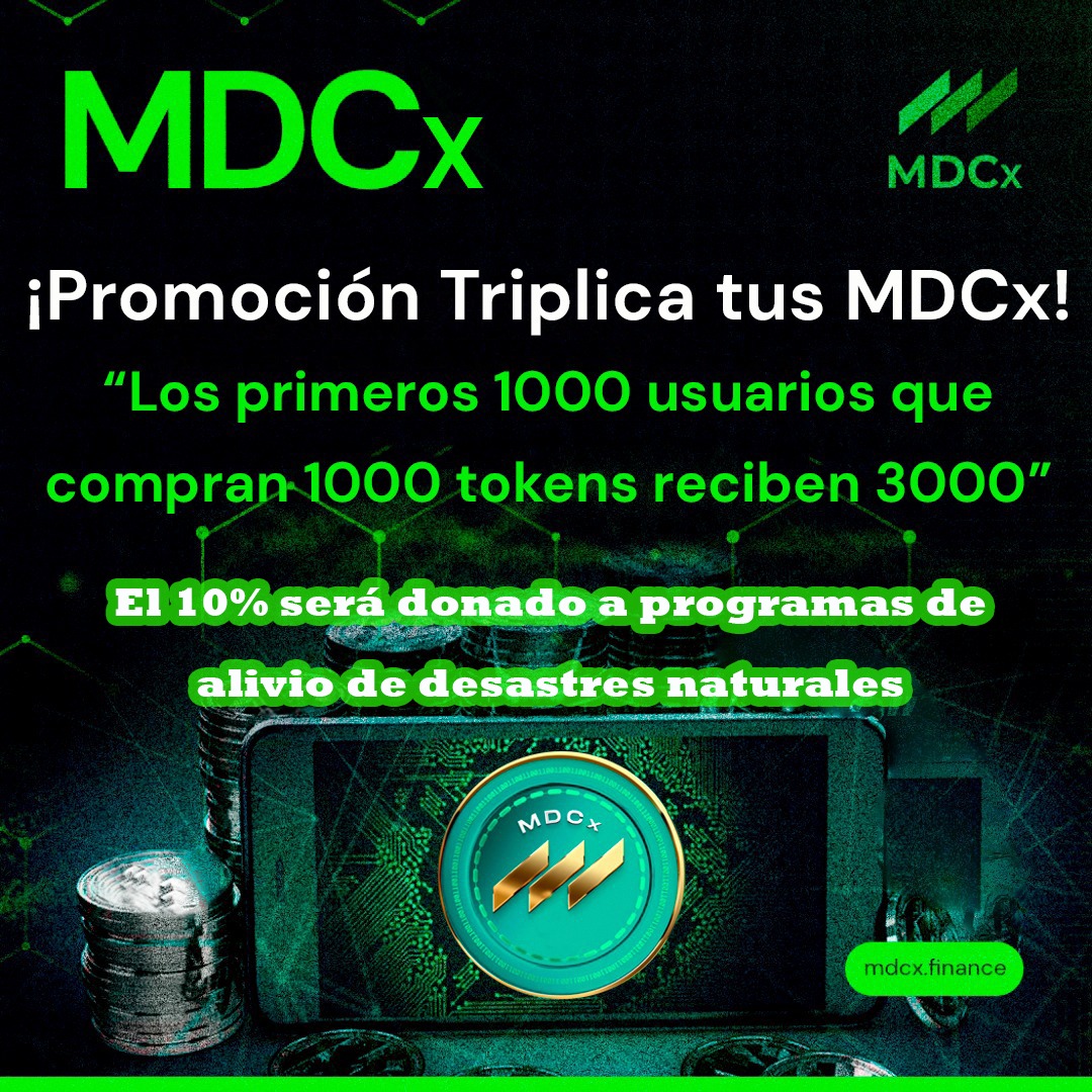 Attention Mexico! We are launching our campaign for the purchase of our Crypto at an incredible price!!! 
Buy your MDCx here 👇
mdcx.finance/es/campana-100…

#buy #Crypto #MDCx #HealthcareInnovation #Health #Finance