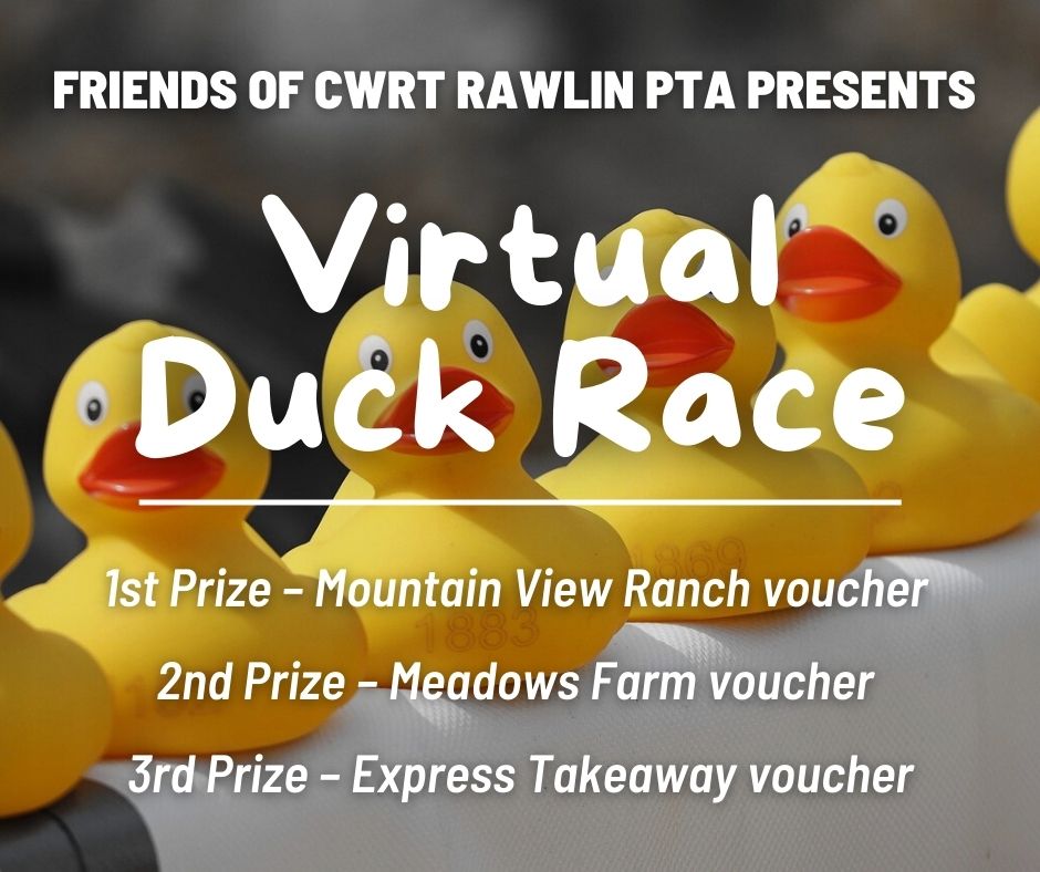 CwrtRawlinPTA's tweet photo. Enjoy a quacking great duck balloon race, a virtual race made up of balloons
The adventure starts once school is out for the Summer, Thursday 20th July 2023 at 3.30pm
Entries cost just £2, join the race at https://t.co/Y1kLy9tCxg
#FOCR #DuckRace https://t.co/jmNct4tAEk
