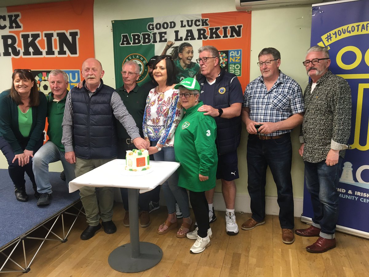 RICCDub4's tweet photo. What a fantastic night at the launch of the #worldcup2023 song by the Irish Pullovers at RICC! Congratulations to the Larkin family on the coming together of the entire community in anticipation of the Irish team in the World Cup and of course with local legend #abbielarkin https://t.co/wT3wRIB5sS