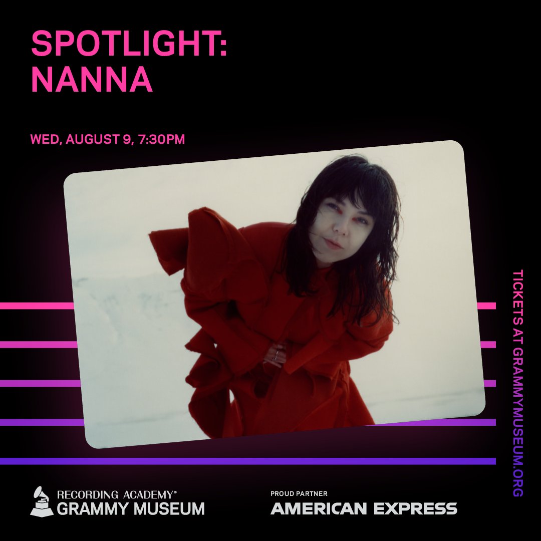 Don't miss our little talks with @hiinanna at the #GRAMMYMuseum! 🎶 Join us on Aug. 9 for an intimate conversation about the making of her first solo album and more, followed by a performance. #AmexPresale tickets now available #withAmex terms apply: grm.my/3XOR4A2