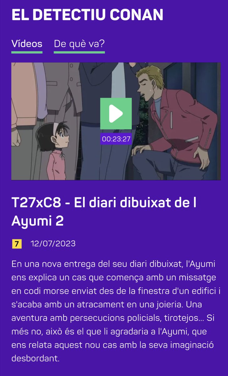 KidElLladre's tweet photo. Ep, @fabrebatalla18 @ElDetectiuConan, aquest episodi (1040) és nou... 🤔
#DetectiuConanX3 #ConanX3 #DetectiuConan3XL #ElDetectiuConan
https://t.co/1CCoZ0gsrf https://t.co/DRZuQfOb9v