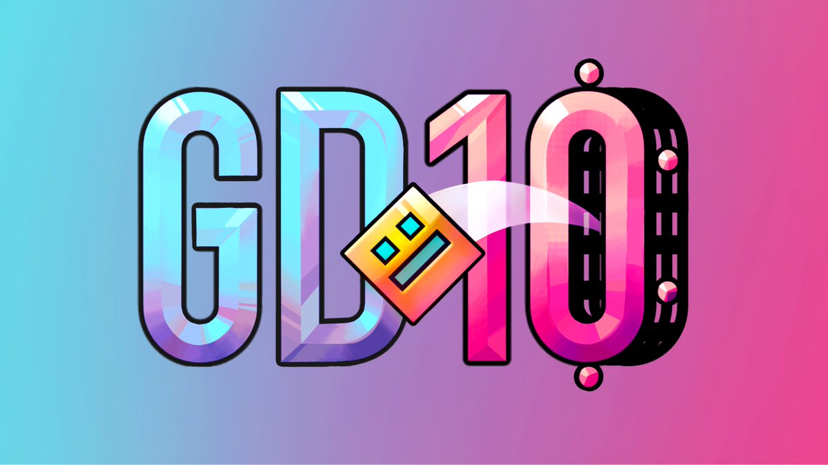 RobTopGames's tweet photo. Hey everyone!

With the 10-year anniversary of Geometry Dash coming up, we want to give everyone a chance to highlight their favorite creators and moments over the years. Fill out this form to vote! 
https://t.co/KTYpYRj1y6

/RubRubRub