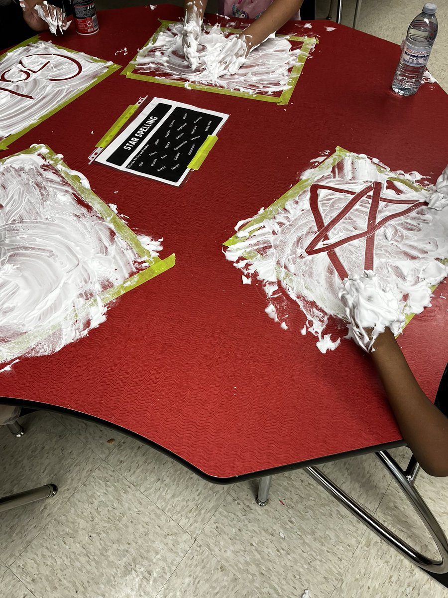 ms_ditter's tweet image. Week 2: Space week! Here’s more highlights from this super fun week! We have galaxy jars, creating our own planets, creating rocket ships in groups, and fun space sight word drawing and writing in shaving cream! #AspireLRSD