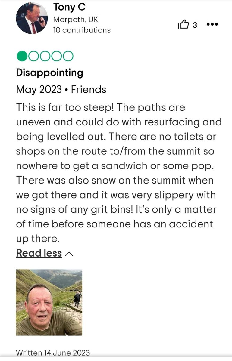 Reading reviews of Ben Nevis is my hobby.