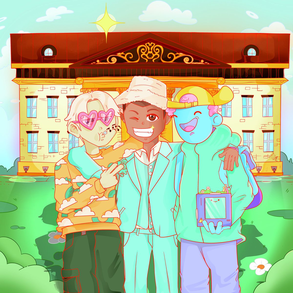 Happy to unveil one of many pieces I been working on.. Commissioned by @beanz137 🫶🏽🤝🏾💯

 We got the 3 Amigos <a href="/Lironie13/">Lironie</a> <a href="/Ippy_eth/">Ippy</a> &amp; Himself all in RAREstyle came out crazy! Perfect Photo op moment 📸