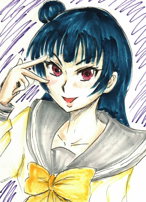 津島善子 「#津島善子生誕祭2023 ヨハネ誕、祝い逃した・・・ 1日遅れだけど、出勤直前に」|沖庵のイラスト