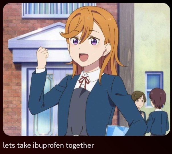 like and retweet if you'd take ibuprofen together with shibuya kanon