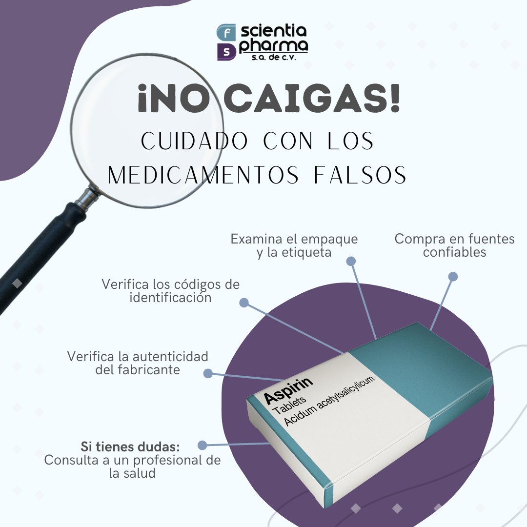 La #falsificación de #medicamentos es un problema serio y puede representar riesgos significativos para la salud. 

Si sospechas que has adquirido un medicamento falso, es importante informar de inmediato a las autoridades sanitarias para que puedan tomar las medidas adecuadas.