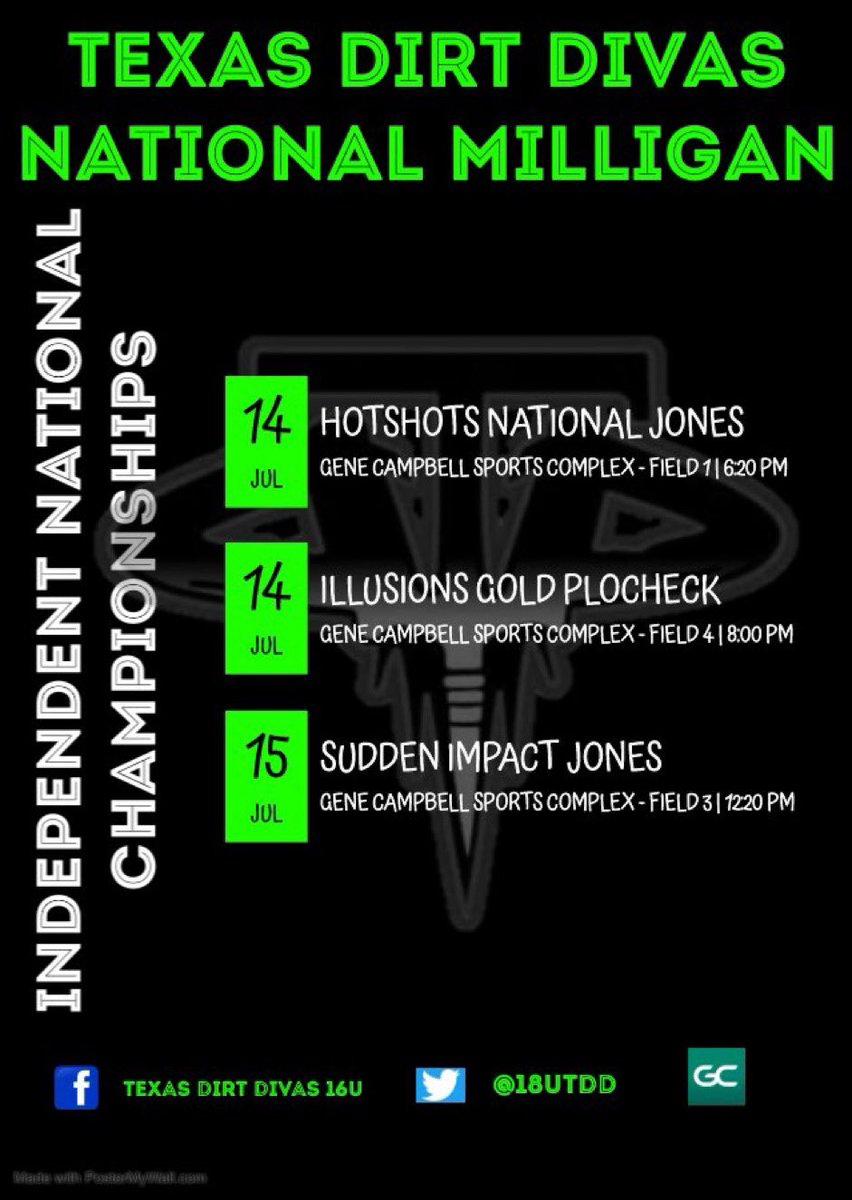 Hollie Thomas (@holliethomas24) on Twitter photo Our pool schedule for the Independent National Championships in Conroe, Texas this weekend!!⬇️⬇️ <a href="/18UTDD/">Texas Dirt Divas National 18u</a> <a href="/ULM_Softball/">ULM Softball</a> Our pool schedule for the Independent National Championships in Conroe, Texas this weekend!!⬇️⬇️ <a href="/18UTDD/">Texas Dirt Divas National 18u</a> <a href="/ULM_Softball/">ULM Softball</a>