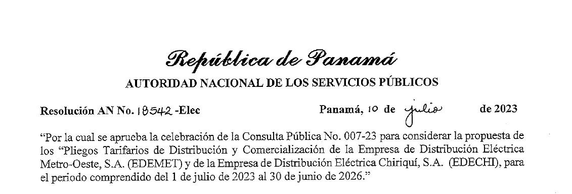 NanikSinghC's tweet photo. Asep presenta Resolución para Consulta Pública de Tarifa Eléctrica de EDEMET y EDECHI. 

🚨CPG de Grandes Clientes en 16.00USD/kW. Esto afectará ahorros 📉💸de #GrandesClientes 🏭🏢🏬existentes y limitará entrada de nuevos Grandes Clientes. 

#Asesoría #MercadoEléctrico⚡️ https://t.co/v913Cr18g3