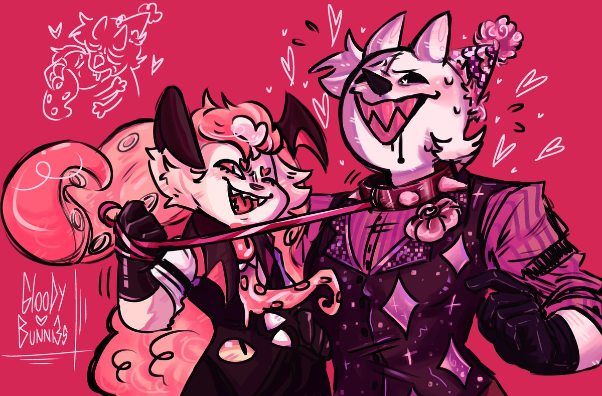 6loodybunni3s's tweet photo. Commissions for @Orionspoons and @xXBean_RollXx 
Their Hazbin Hotel and Helluva Boss ocs I had the pleasure to draw
#HazbinHotel 
#HelluvaBoss https://t.co/LUURp2ctJN
