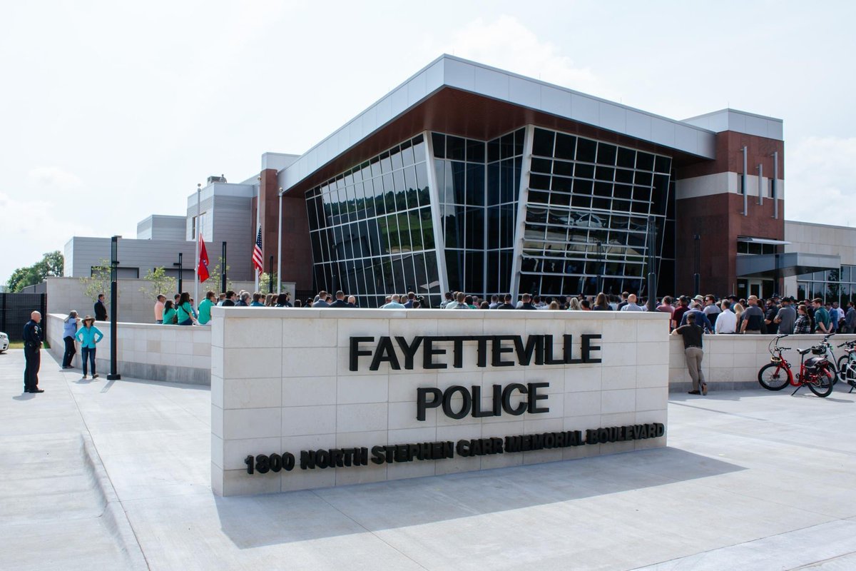 chamberfay's tweet photo. Congratulations to Fayetteville Arkansas Police Department on their beautiful, new headquarters!

The building located at 1800 N. Stephen Carr Memorial Blvd, was dedicated in May. https://t.co/UpSSzGNl6p