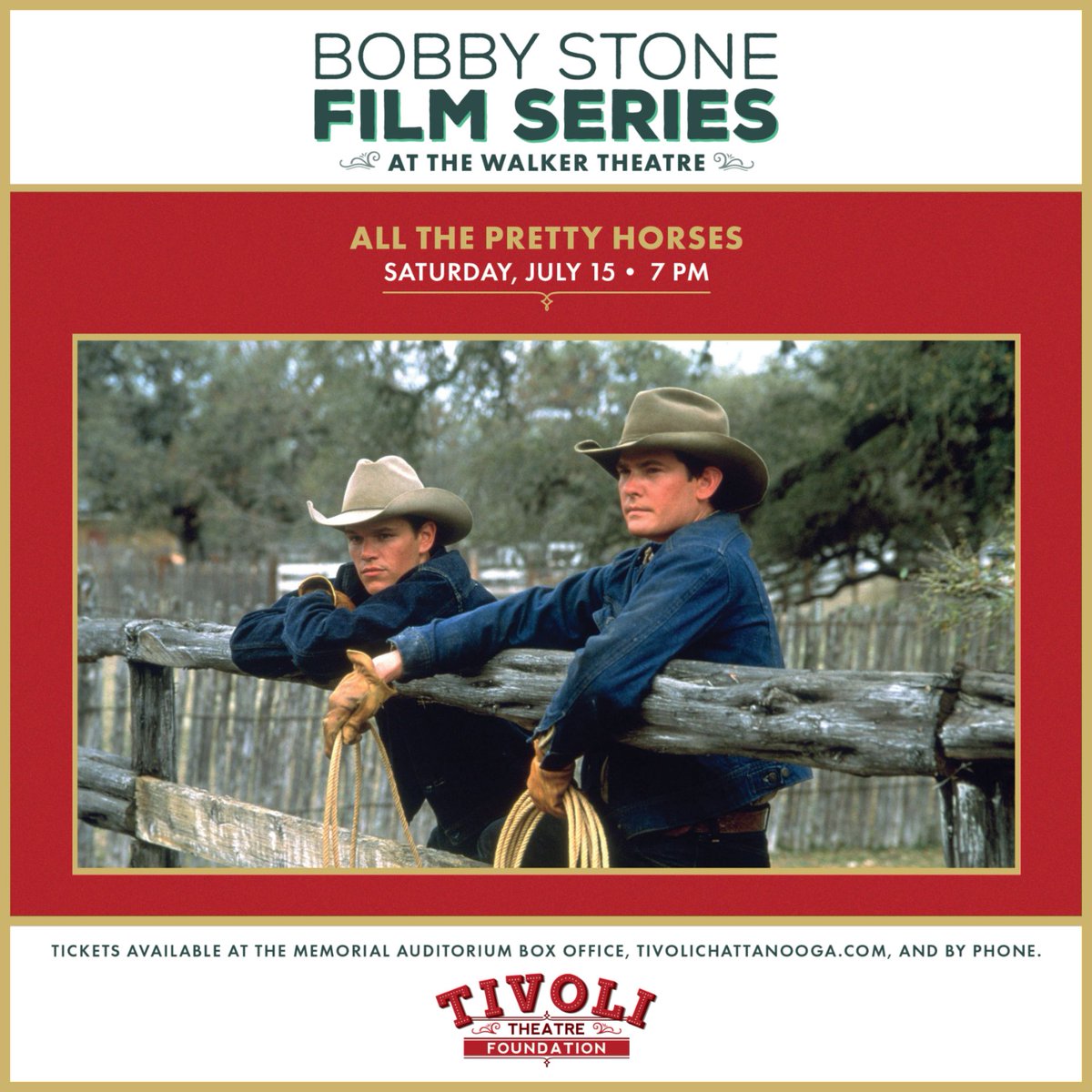 Join us this weekend for All the Pretty Horses! Beat the heat and escape to the Walker Theatre 🍿 Get tickets online or at the door!

bit.ly/44p25KP