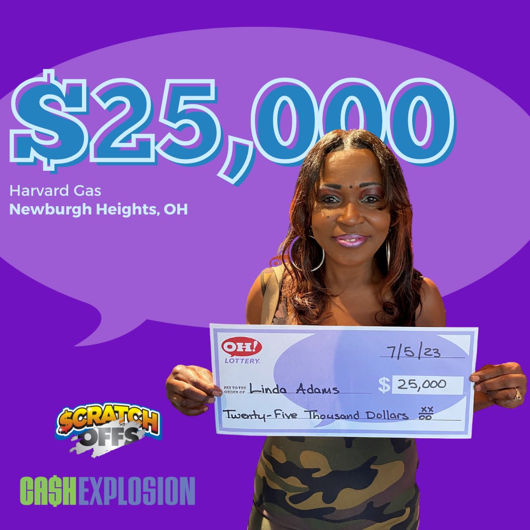 Ohio Lottery on Twitter "Linda won 25,000 when she entered her ENTRY