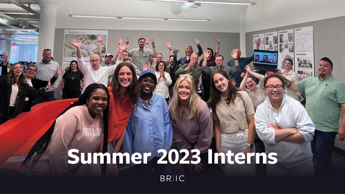 bric_arch's tweet photo. Meet our Summer 2023 interns☀️ Can you tell we’re excited they’re here?

From sustainability and holistic wellness to equity and community-driven design, our interns are making an impact on projects across the firm. Stay tuned for more intern updates soon! #WomenInArchitecture https://t.co/wcn1QruTCn