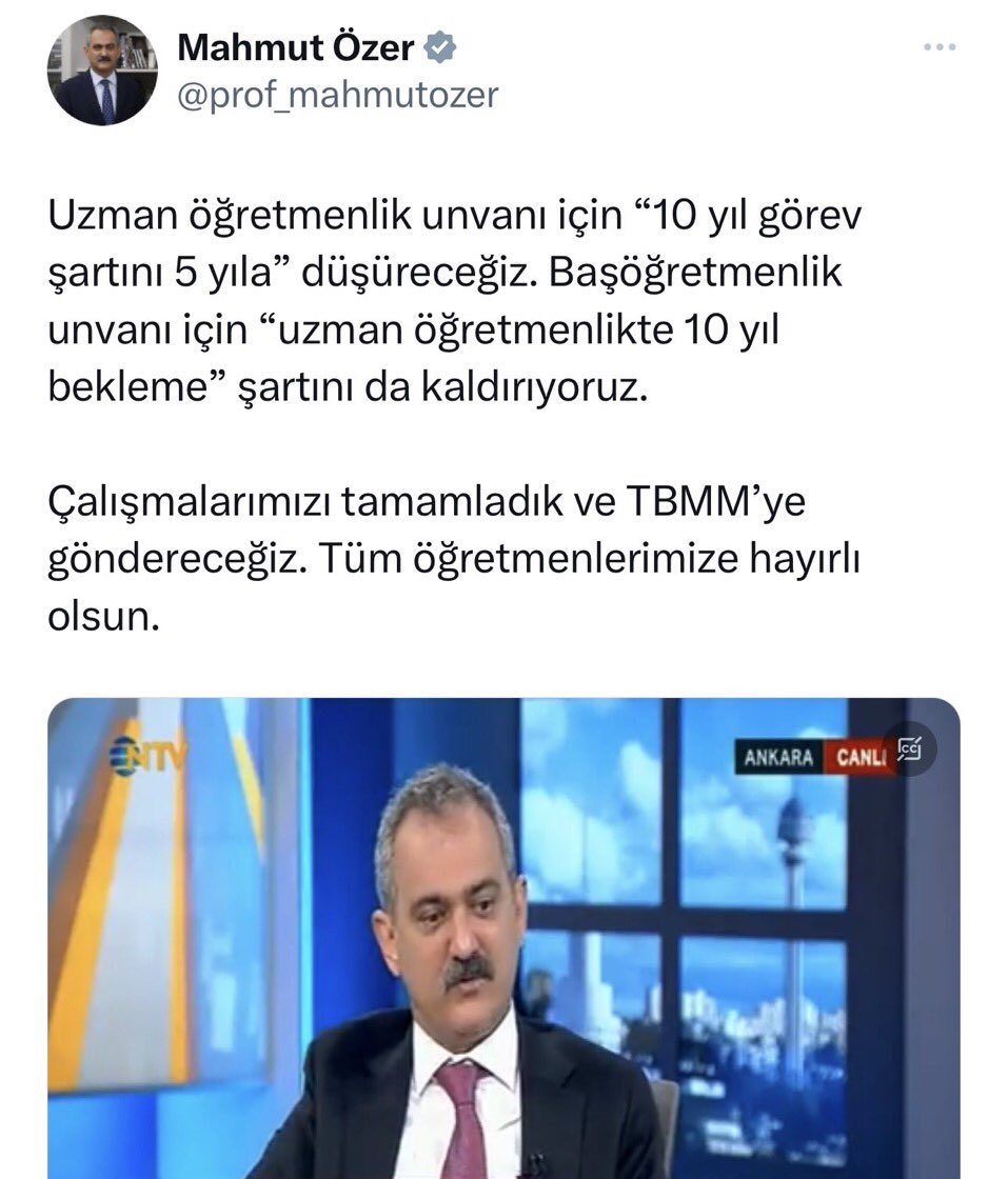 oztrkkup's tweet photo. Yeni bakan da meb de çalışmıyor muydu bu sözü verenlerden biri de o değil mi ? Hala neyi bekliyoruz bunlar bir vaat olarak mı kalacak @Yusuf__Tekin @tcmeb @turkegitimsen @EgitimBirSen @ogretmenlersyfs https://t.co/KykLRMmiwA