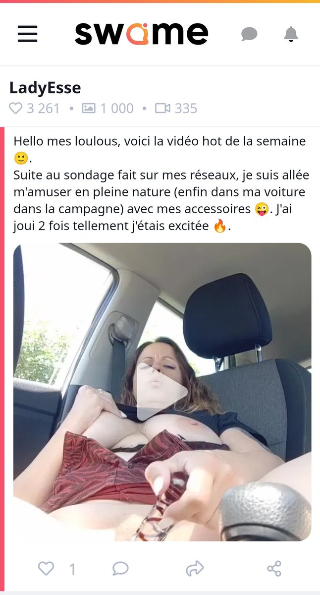 LadyEsse26's tweet photo. Aussitôt voté, aussitôt fait, aussitôt posté sur mon Swame 😜
Vidéo gratuite pour mes abonnés.
Et pour rappel ma promo à 6,90€ l'abonnement mensuel est jusqu'à demain soir seulement !
Profites-en et viens mater ça 🔥

🔞https://t.co/5LD2NGDnRL

#swame #swamegirl #ladyesse https://t.co/f09vWXzebq