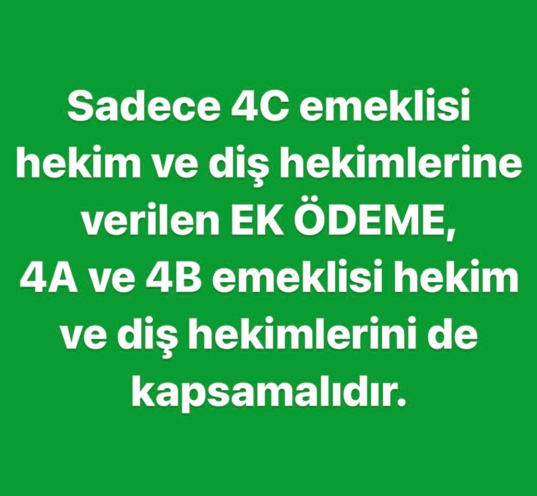 SelmaYuney's tweet photo. #EkOdemeHakkimiz
#EkOdemedeEsitlik
#EkOdemedeAdalet
Ek Ödeme biz SSK ve BağKur emeklisi hekim/dişhekimlerine de verilmelidir 
Sayın siyasilerimizden adaleti ve hakkımızı istiyor, bekliyoruz
@vedatbilgn
@dtcuneytaldemir
@gergerliogluof
@hevalbozdag
@sevansivacioglu
@tubavuralcokal https://t.co/Er8DUZf1ov