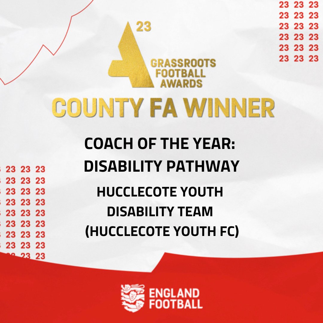 🏆Coach of the Year: Disability Pathway - Hucclecote Youth Disability Team ( <a href="/HucclecoteYFC/">HucclecoteYFC</a> )

Highly Commended: Brad Bates ( <a href="/GoalsBG/">Goals Beyond Grass</a> )

#GrassrootsAwards2023 #GrassrootsHeroes
