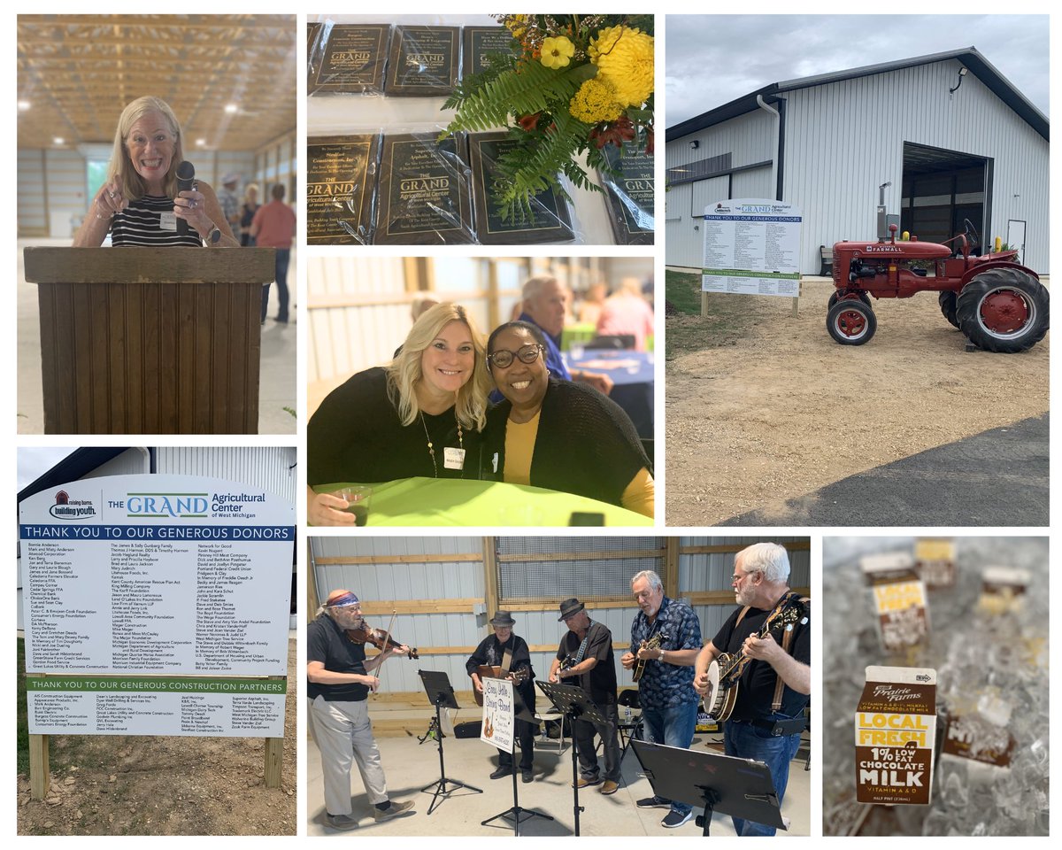 bretongroup's tweet photo. KCYAA held their #DonorReception and #RibbonCutting last night on their new 140-acre fairgrounds with a milk toast. You can see the new fairgrounds July 31-Aug 5 when they host the @KCYF.

#ClientEvents #RaisingBarnsBuildingYouth #GrandAgriculturalCenterOfWestMichigan https://t.co/12ETd8sKft