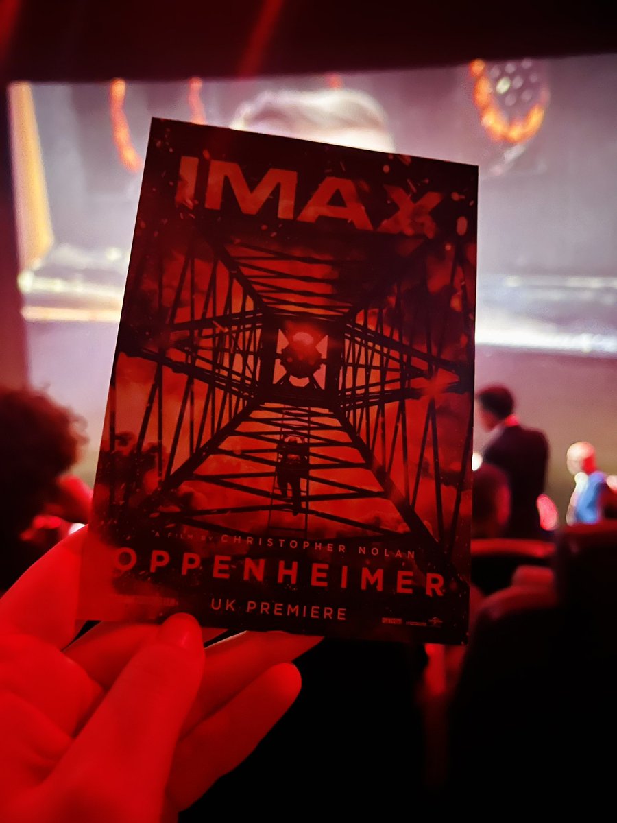 Back at the BFI IMAX for the #Oppenheimer UK red carpet premiere 🔥

Round two in less than 36 hours - yes, I’m excited to see it again!