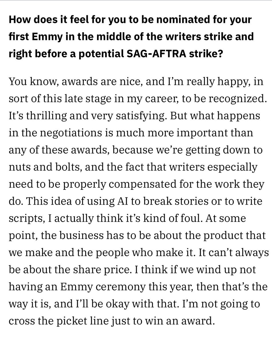 Conhead for life. (Alan Ruck in Variety)