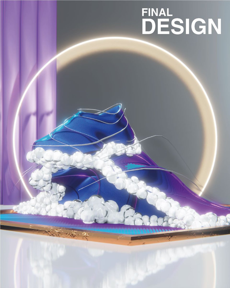 Tom24536's tweet image. Here is a concept I designed for the #gravitysketch6 challenge posted on Instagram!

I am unable to post this on there as it wont let me upload 🙃. Anyway! Here is the concept I designed it was inspired by clouds, shoes and waves.

Hope you enjoy!

#design #shoes #gravitysketch