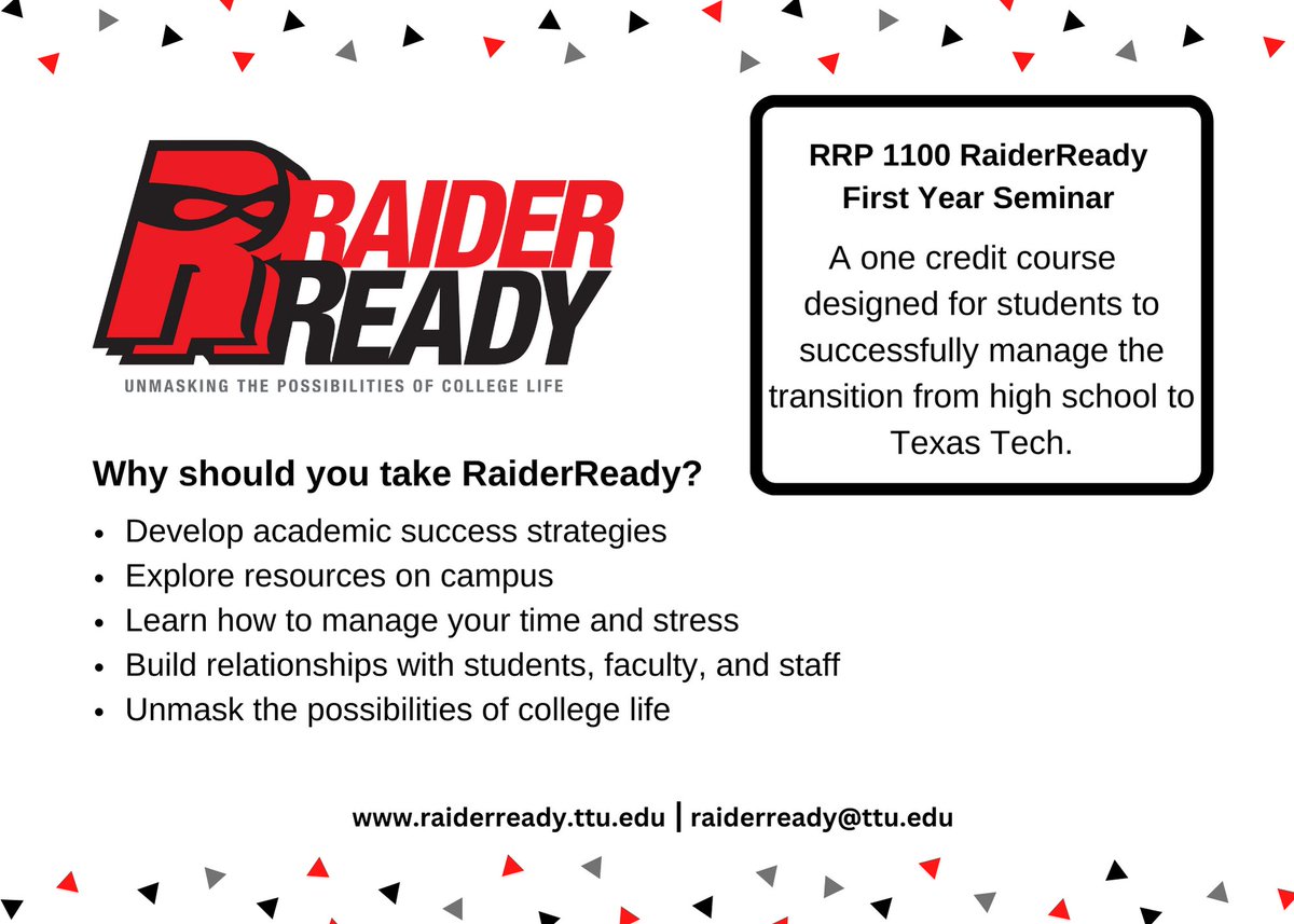 RRP 1100 is an awesome one credit course for first year students! Make sure to add it to your Fall schedule!