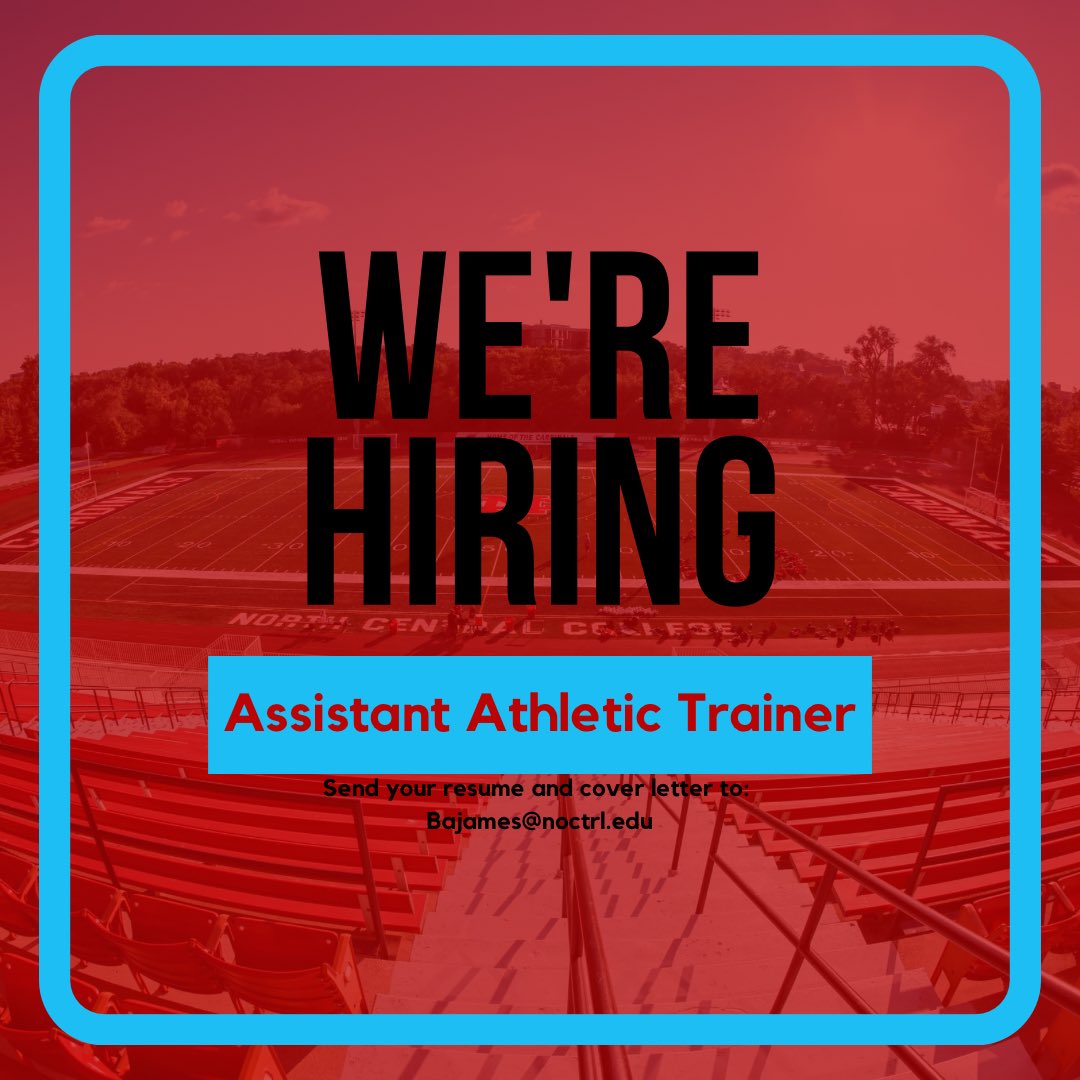 nccAthleticTra1's tweet photo. COME WORK FOR THE BEST D3 ATHLETIC DEPARTMENT IN THE COUNTRY!! #ATsarehealthcare https://t.co/QQIPWQjJlU