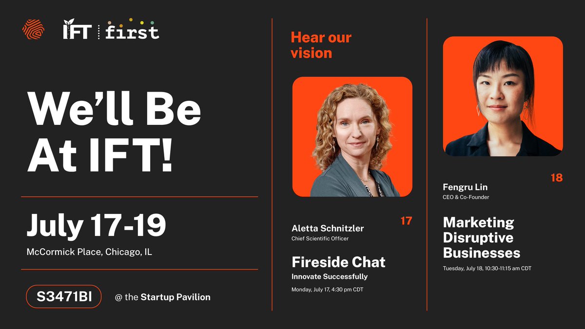 TurtleTree_'s tweet image. Just a few days left until Team Turtle arrives at the @IFT!

If you’re attending, please find us at these speaking sessions where @fengrulin and Aletta Schnitzler will be sharing insights on everything from innovation to disruption 💥

#Lactoferrin #Biotech #IFTFIRST