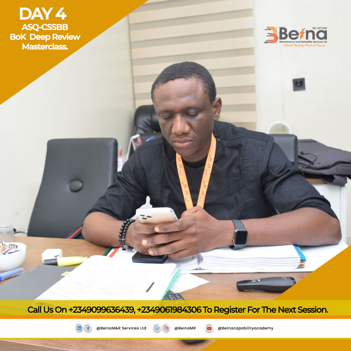 BeinaMR's tweet photo. Products And Processes Rather Than Relying On Post-Production Defect Detection And Correction.
Register Today For Our Next ASQ-CSSBB Capability Development Program.
Call Us Now On +2349099636439 Or +2349061984306 To Book Your Slot For The Next Session.

#BeinaMR #BCA #ASQ #CSSBB https://t.co/sL9bJwdOMX